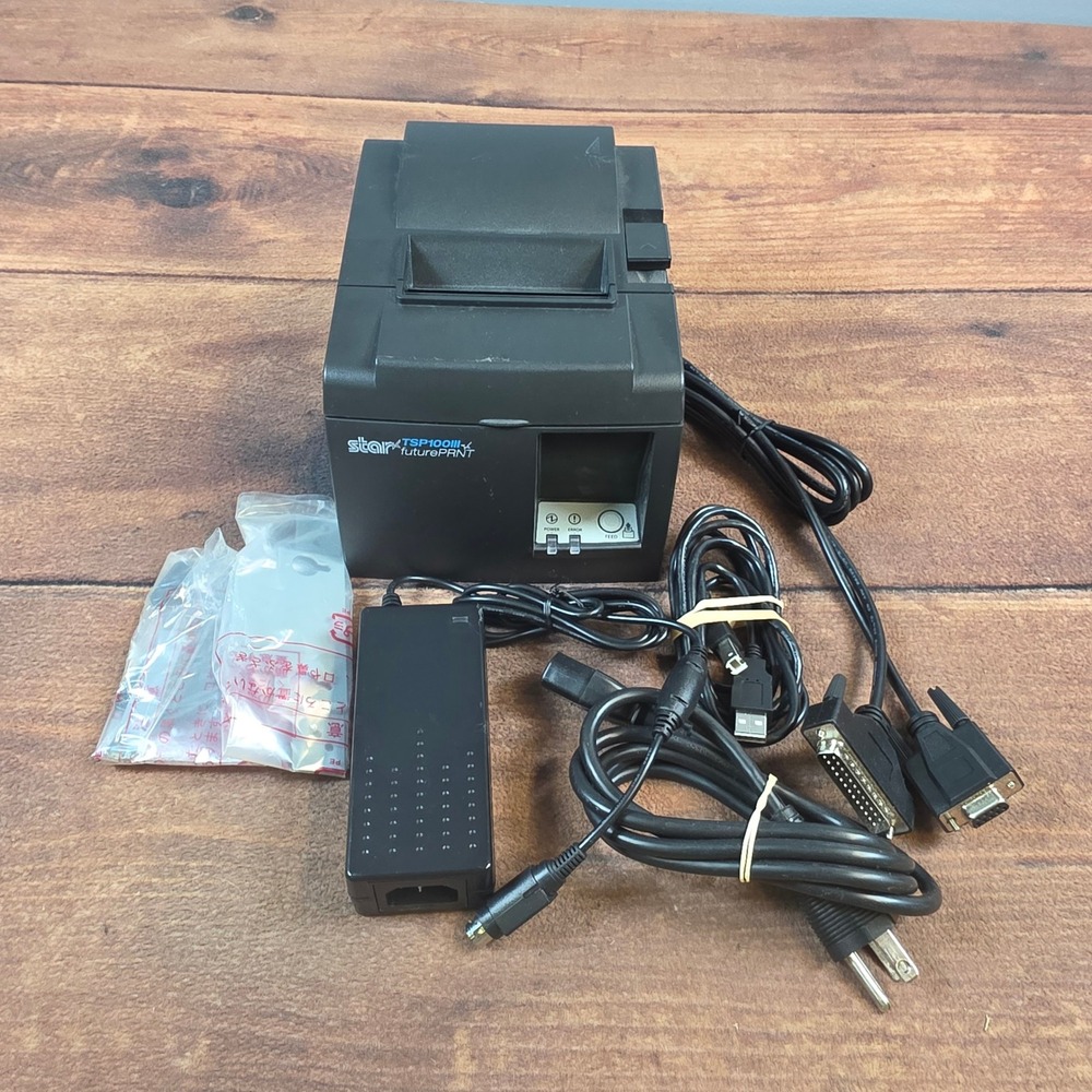 Star Micronics TSP100III Receipt Printer Black Excellent Thermal POS USB Serial